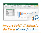 Import Saldi di Bilancio da Excel: nuove funzioni