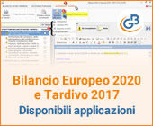 Bilancio Europeo 2020 esercizio 2019 e Tardivo 2017: disponibili applicazioni e principali novità