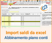Import saldi da Excel: come conservare gli abbinamenti tra i due piani dei conti?